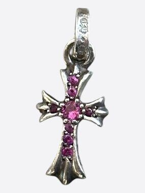 Chrome Hearts Silver & Ruby Baby Fat Pendant